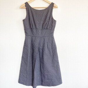 J Crew Fit & Flare Sleeveless Textured Dress